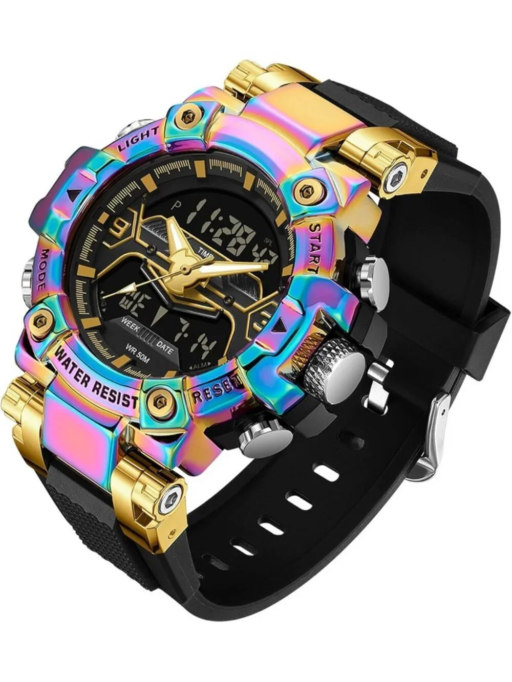 Men's Multi Color Analog Cool Designer Hombres Unique Electronics Duty Watch